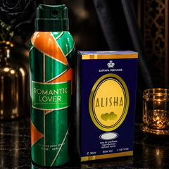 Romantic Lover Body Spray & Alisha Perfume Set - Pack of 2