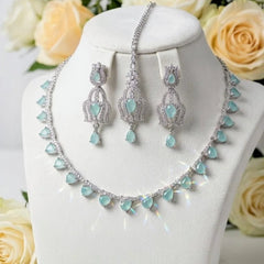 silver-tone ZARCON Necklace set