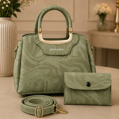 Jing & Pin Marbled Pattern Handbag Set