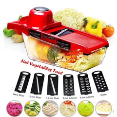 10 IN 1 Manual Vegetable Slicer Fruit Cutter Stainless Steel Mandoline Kitchen