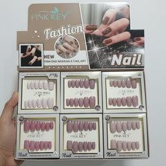 PINK KEY Fashion High End Wearable Press On Nails
