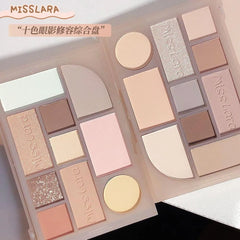 Miss Lara 10 Color Contouring Eyeshadow Face Highlighter