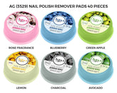 Aqua Color Line Nail polish Remover Pad 40 Pieces