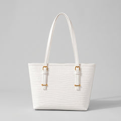 Timeless Elegance Croc Pattern Tote Shoulder Bag