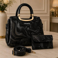 Jing & Pin marble-patterned handbag - Each