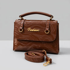 Fashion Marble Print Flap Top Handle Crossbody Bag with Shoulder Strap
