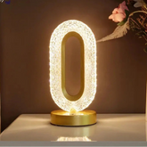 Crystal LED Usb charging touch Golden Lamp