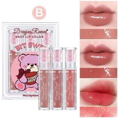 3Pcs Dragon Ranee Bear Sexy Lip Colors Set