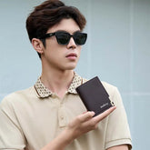 Baoilorry Leather Slim Bifold Wallet