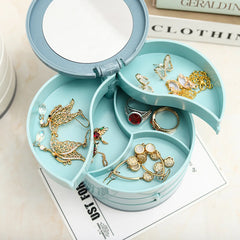 Jewelry Storage Box Multi‑Layer Rotating Plastic Stand