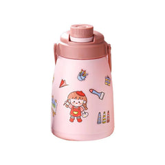 Glass Water Bottle with Cute 3D Stickers & DIY