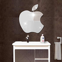 Creative Decoration Apple Shape Mirror Wall Sticker