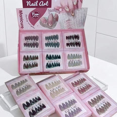 DoDo Lady Fashion Nail Art Press-On Set - 12Pcs