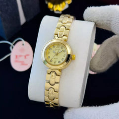 FT – Elegant Small-Dial Gold-Tone Women's Quartz Watch