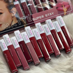 12 Pcs Maybelline Super Stay Matte Ink Lip Gloss