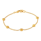 Delicate Gold Beaded Anklet