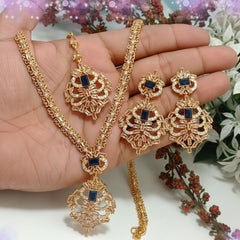 Zircon Necklace Set – Necklace, Earrings & Tikka