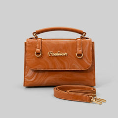 Fashion Marble Print Flap Top Handle Crossbody Bag with Shoulder Strap