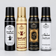 Classic Oriental No Gas Body Spray Set - 4 Pieces
