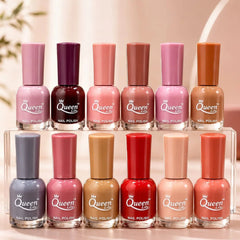 Queen Permenant Nail polish - Pack Of 12