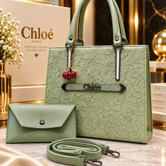 Chloé Floral Handbag & Pouch Set