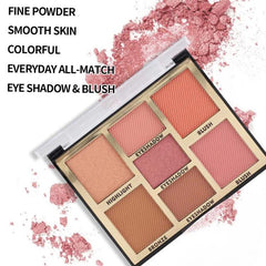 Miss Rose Blush, Highlight, Eyeshadow Palette - 7 Colors