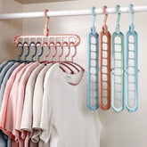 9 Hole Space Saving Hanger Multi-Function Rotatable Hanger