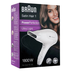 Braun Satin Hair1 Ultra Light 1800W Hair Dryer, HD-180