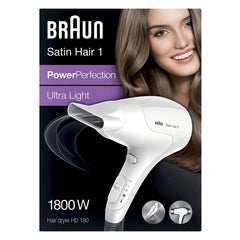 Braun Satin Hair1 Ultra Light 1800W Hair Dryer, HD-180