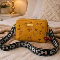 Coach Floral Crossbody Bag with Cherry Charm