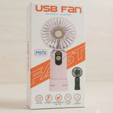 Portable Mini USB Rechargeable Fan with Digital LED Battery Display