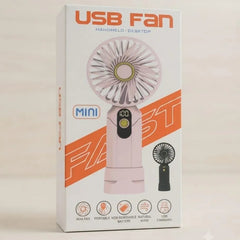 Portable Mini USB Rechargeable Fan with Digital LED Battery Display
