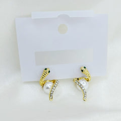 New Twist Crystal Pearl Women’s Dangle Earrings – Each Pair