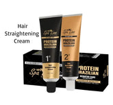 Keratin Protein Brazilian Spa Line Hair Straightening Cream Straight Off