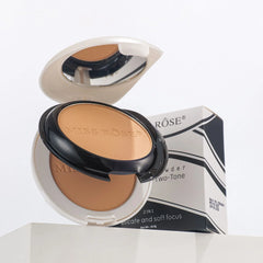 Miss Rose Black & White Two-Tone Compact Powder