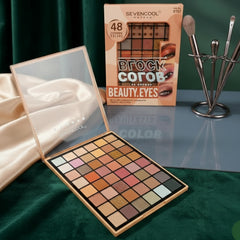 SEVENCOOL Beauty Eyes Block Color Eyeshadow Palette - 48 Colors
