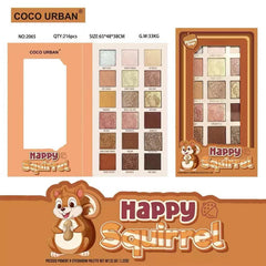 18 Colors Coco Urban Happy Squirrel Eyeshadow Palette
