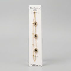 Gold Evil Eye Layered Bracelet