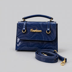 Fashion Marble Print Flap Top Handle Crossbody Bag with Shoulder Strap