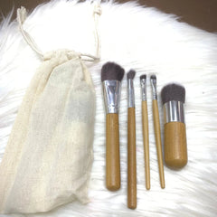 5in1 high quality wood makeup brush set