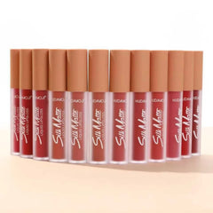 Hudamoji Silk Matte Liquid Lipgloss - 12PCS Set