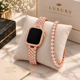 Luxury Diamond Rhinestone Smartwatch Band & Tennis Bracelet
