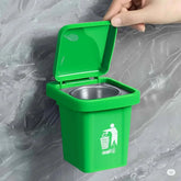 Wall-Mounted Mini Trash Can & Ashtray with Lid