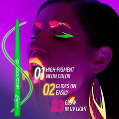 Cool Story Neon Eyeliner Pencils Set Waterproof Smudge-Proof (12 Colors)