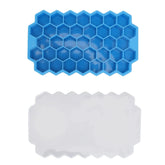 Silicone Ice Cube Mold, 37 Grids Reusable Ice Mold for Freezer with Sealing Lid