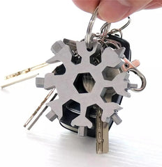 18-in-1 Snowflake Stainless Steel Multi-Tool Keychain