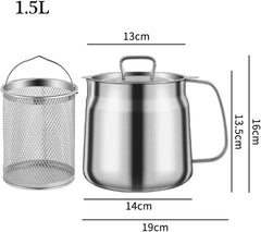 Stainless Steel Large Capacity Oil Filter Pot
