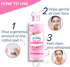 ST. Ives Rosy Glow 3-in-1 Micellar Water with 100% Natural Rose Extracts - 400ml
