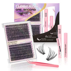 Flowering One Second Cluster Lashes Kit