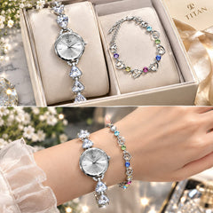 Titan Heart of Elegance Women Quartz Watch and Bracelet Set - With Normal Gift Box
